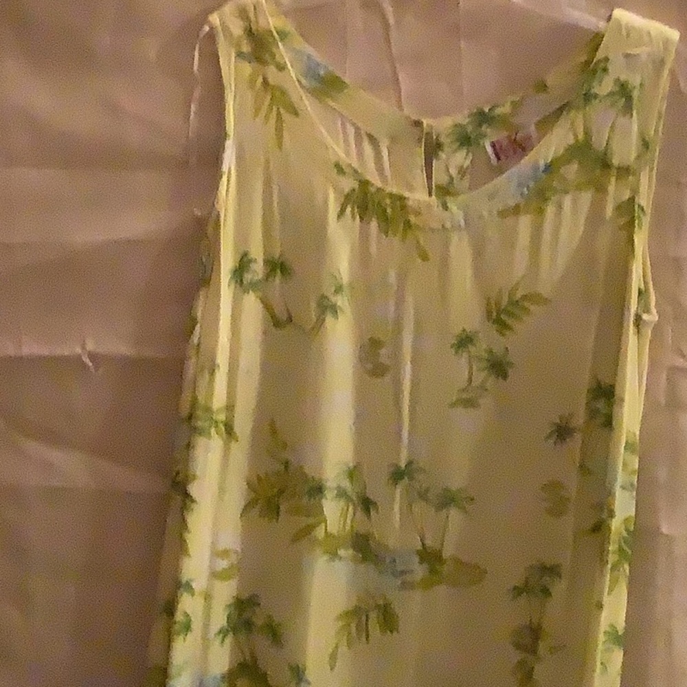 Tropical Print Midi Dress